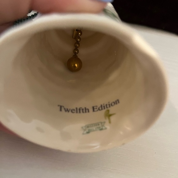 Vintage Belleek Porcelain Bell Ornament Dunore Lighthouse 12th Edition 3.5” Tall - Picture 2 of 3